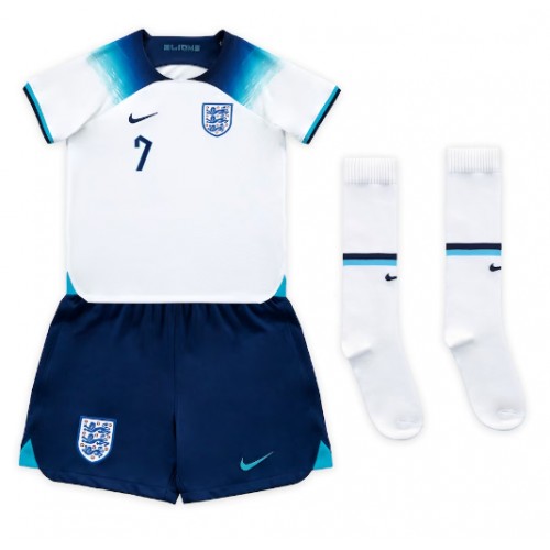 England Jack Grealish #7 Hjemmedraktsett Barn VM 2022 Kortermet (+ Korte bukser) England Jack Grealish #7 Hjemmedraktsett Barn VM 2022 Kortermet (+ Korte bukser)